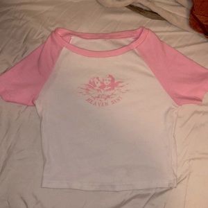Brandy Melville pink heaven-sent top